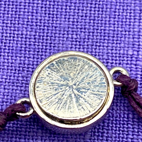 Vintage Fossil adjustable hamsa 🪬 bracelet with leather straps 💜 - Picture 3 of 7